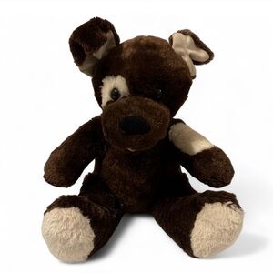 Build A Bear Workshop Spotted Dog Plush 10" Brown and Cream Puppy Stuffed Toy